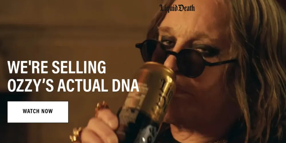 DNA Оззи Осборна продается в банках Liquid Death – самая дикая рок-промо за всю историю
