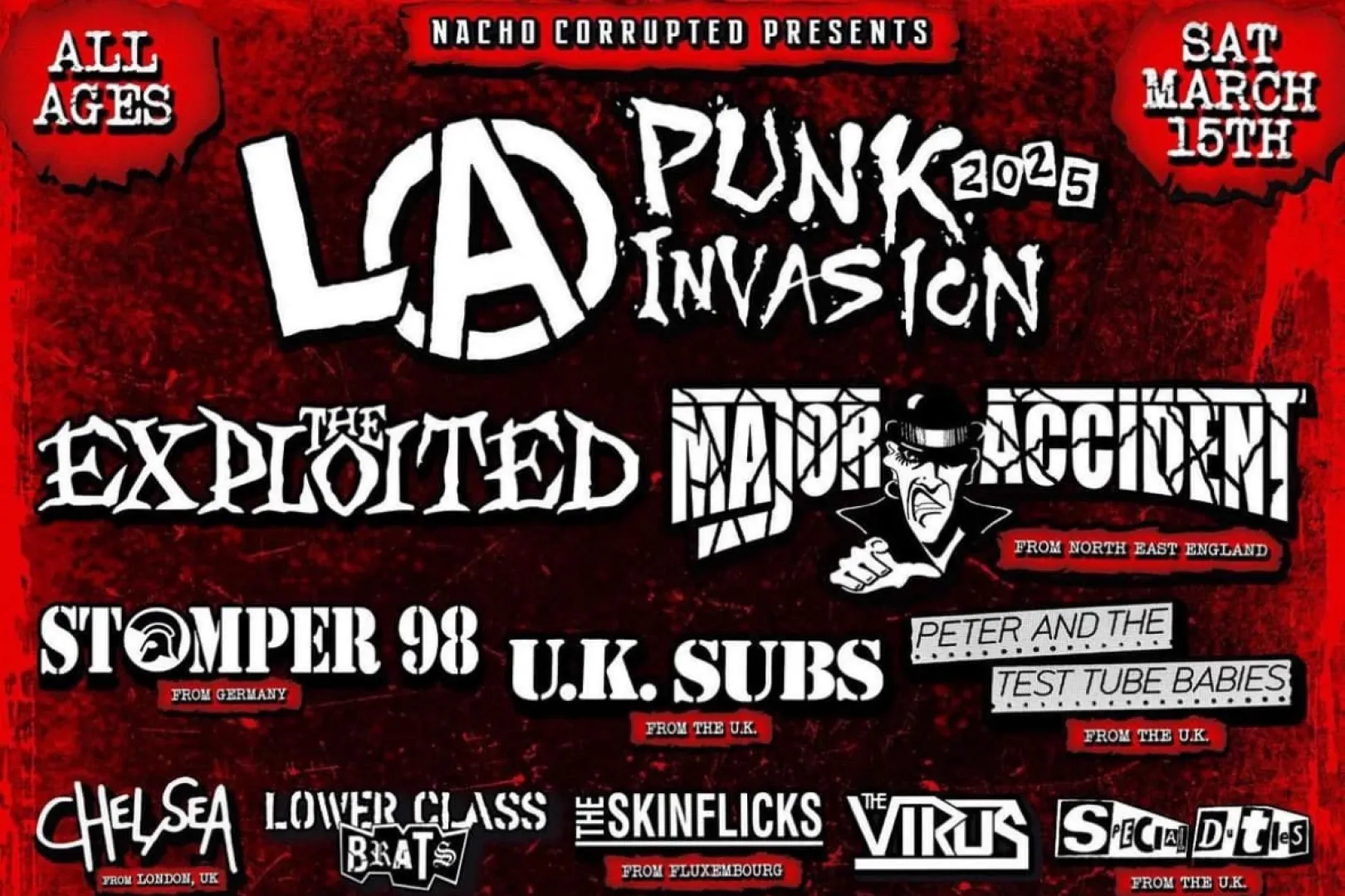 MESS, Crux, The Skeptix и другие выступят на шоу открытия LA Punk Invasion 2025