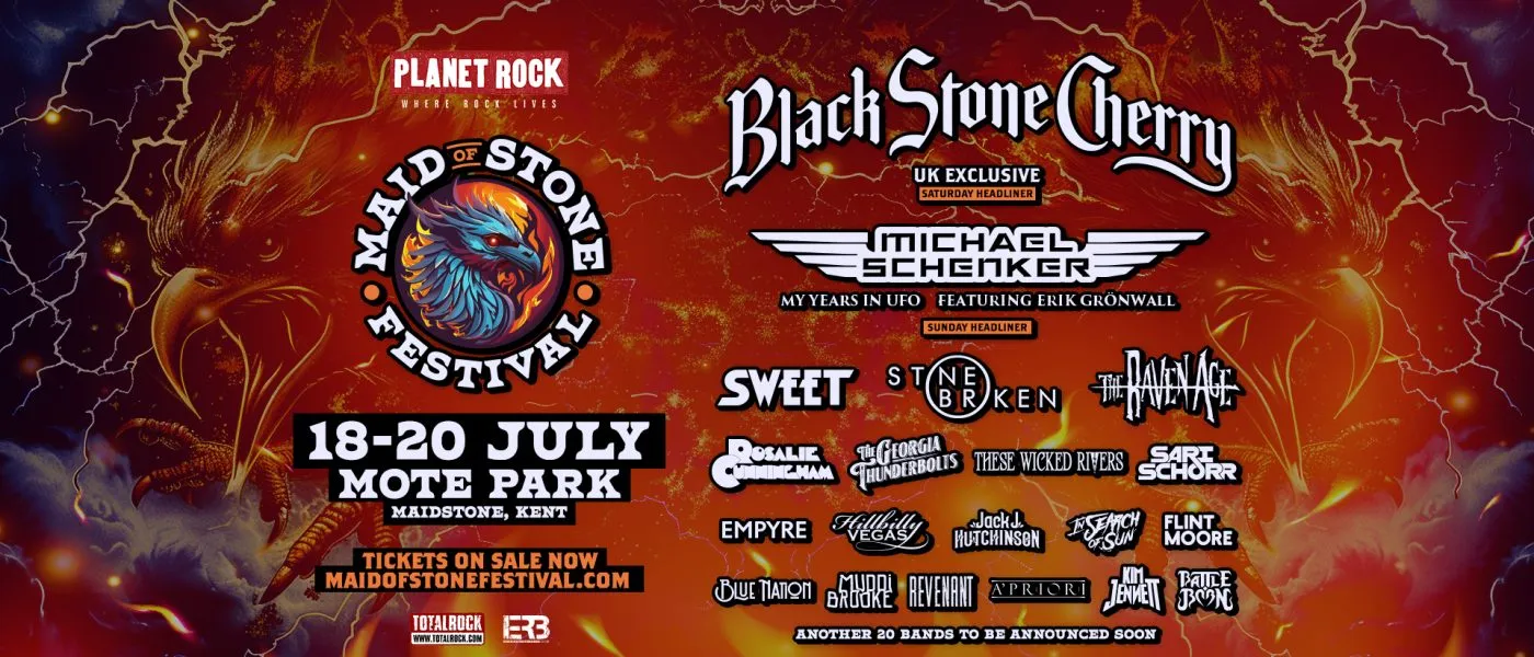 Объявлены первые 20 групп для фестиваля Maid of Stone 2025, в который вошли Black Stone Cherry, Michael Schenker и другие.